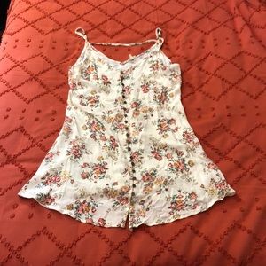 En Creme flowy flower mini dress